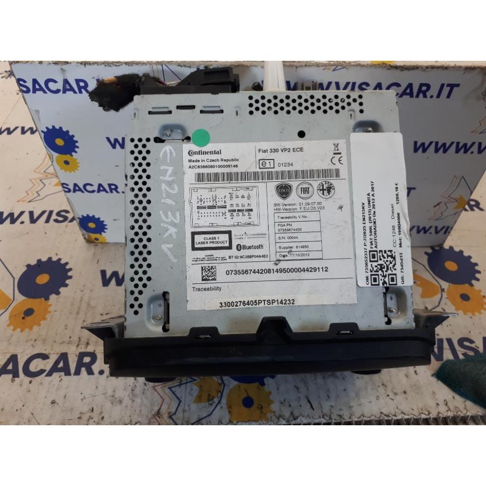 Unità Autoradio Usato Dal 2012 Al 2017 Fiat 500L (2013)