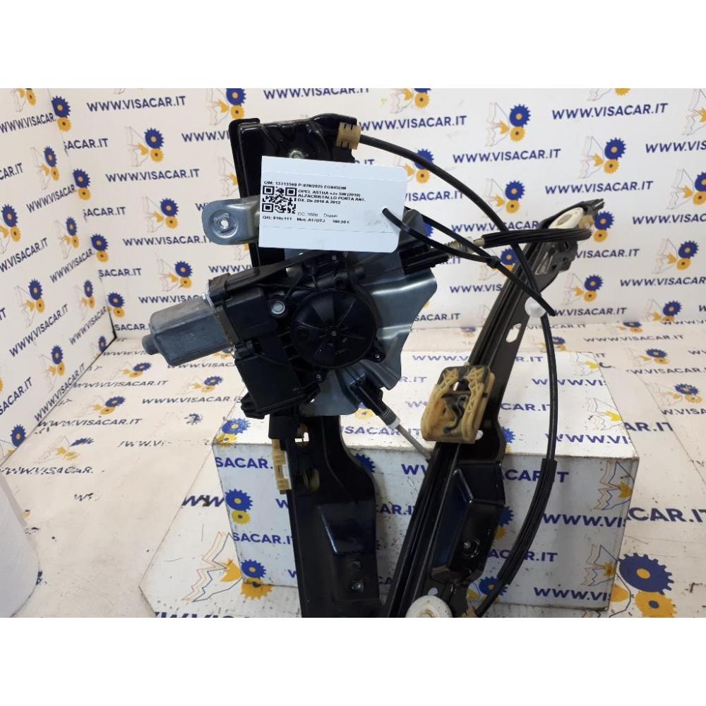 Alzacristallo Porta Anteriore Destro Usato Dal 2010 Al 2012 Opel Astra «J» Sw (2010)