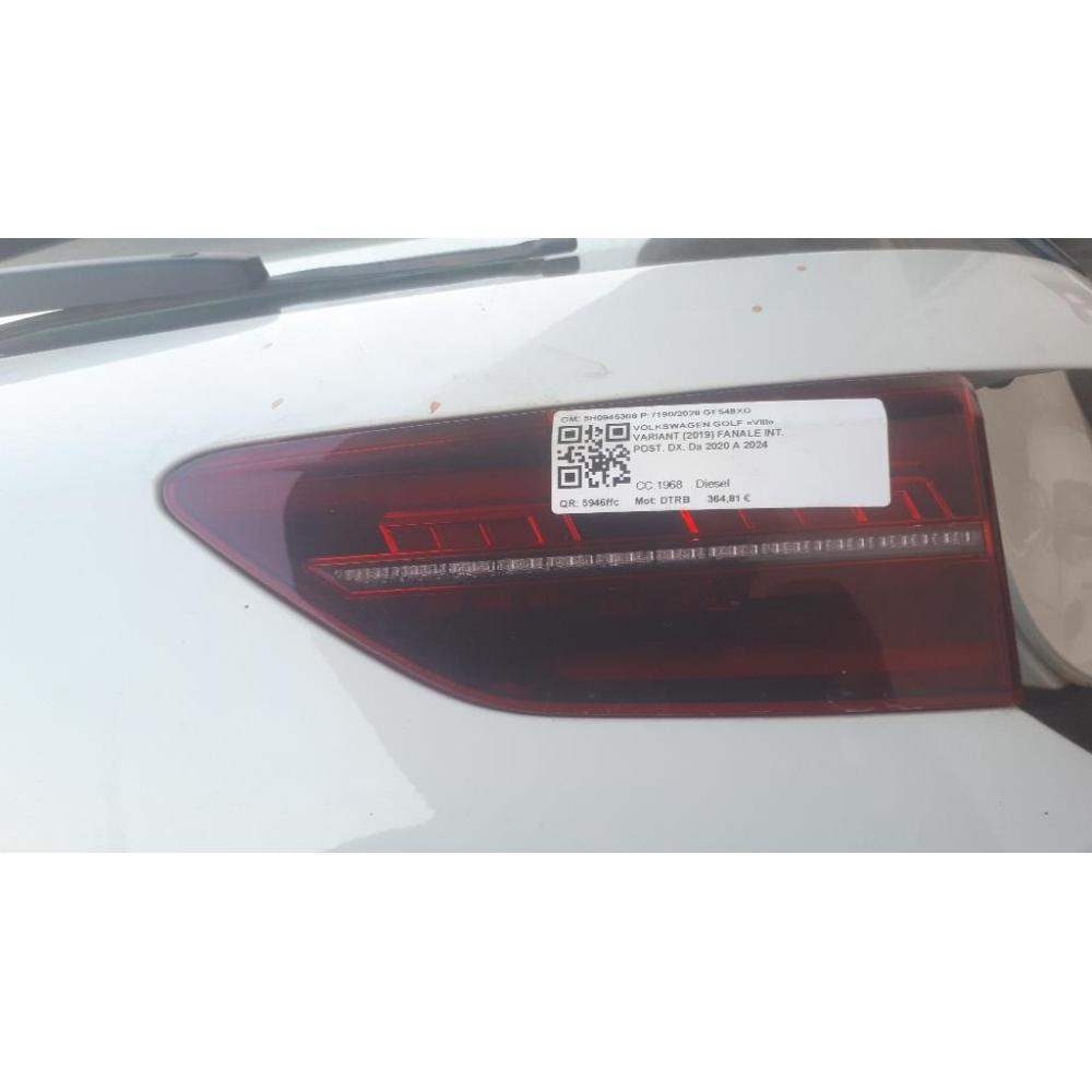 Fanale Interno Posteriore Destro Usato Dal 2020 Al 2024 Volkswagen Golf «Viii» Variant (2019)